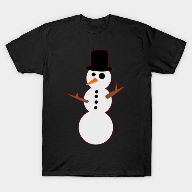 Time for a Winter Snowman Friend T-Shirt by fuzzydragons